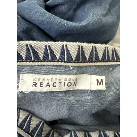 KENNETH COLE REACTION Womens Dress Medium Blue Chambray Shift Boho Casual Chic - Picture 7 of 14
